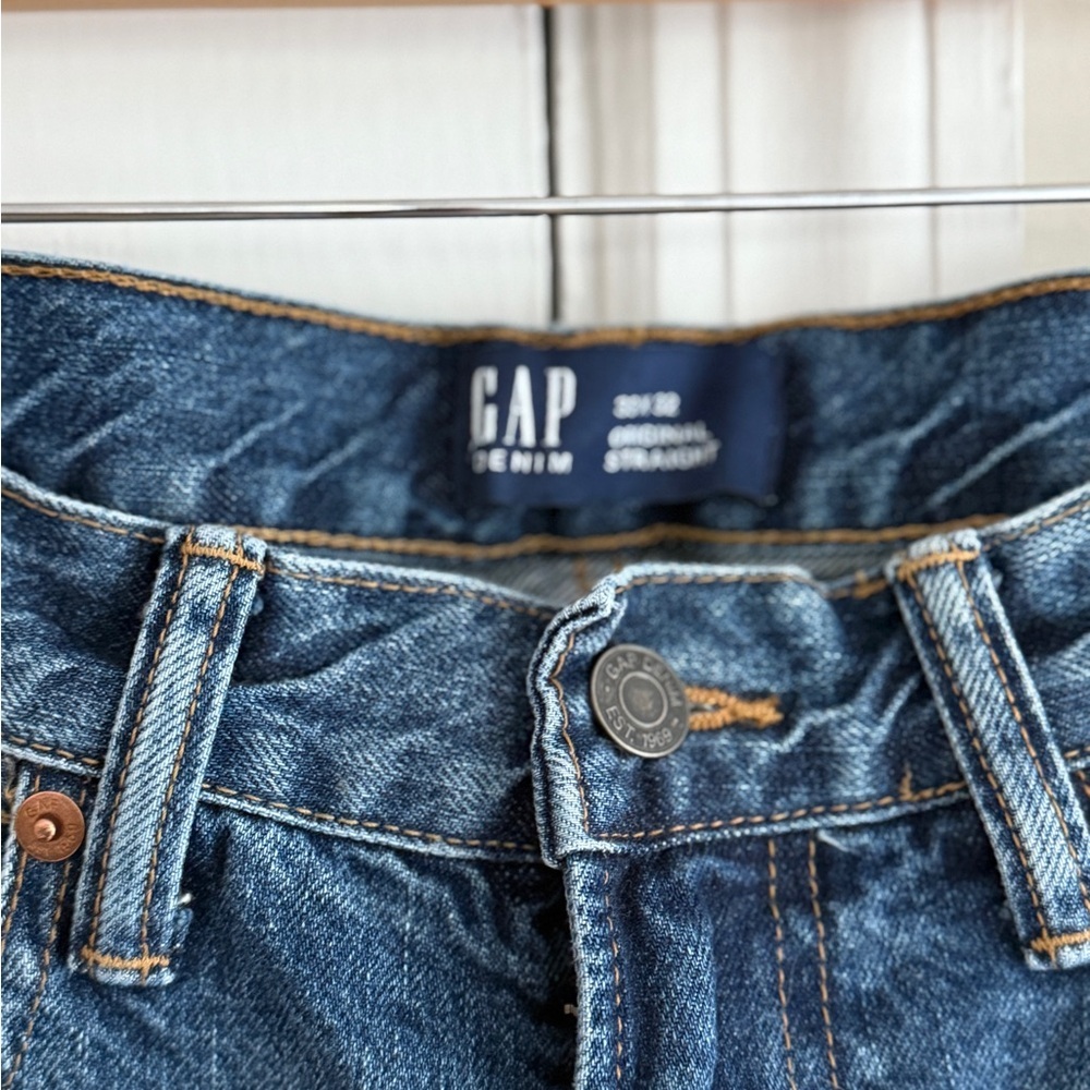 Gap Men’s Jeans Size 33x32 Original Straight Leg. Vintage Wash. - Picture 3 of 5